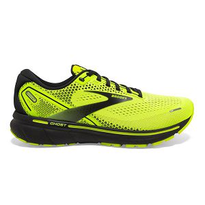 Brooks Ghost 14 Mens Road Running Shoes Yellow/Black | USA-UVL724980